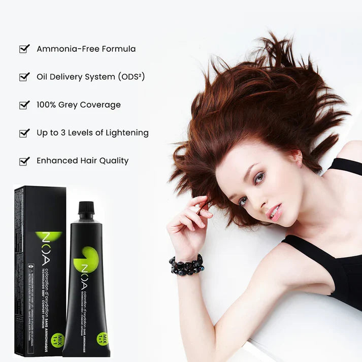 INOA Professional Ammonia Free Hair Color Cream Long Lasting Color for Men and Women Smooth Creme Formula Salon